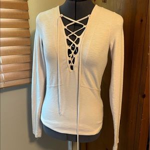 Free People Lace Up Top